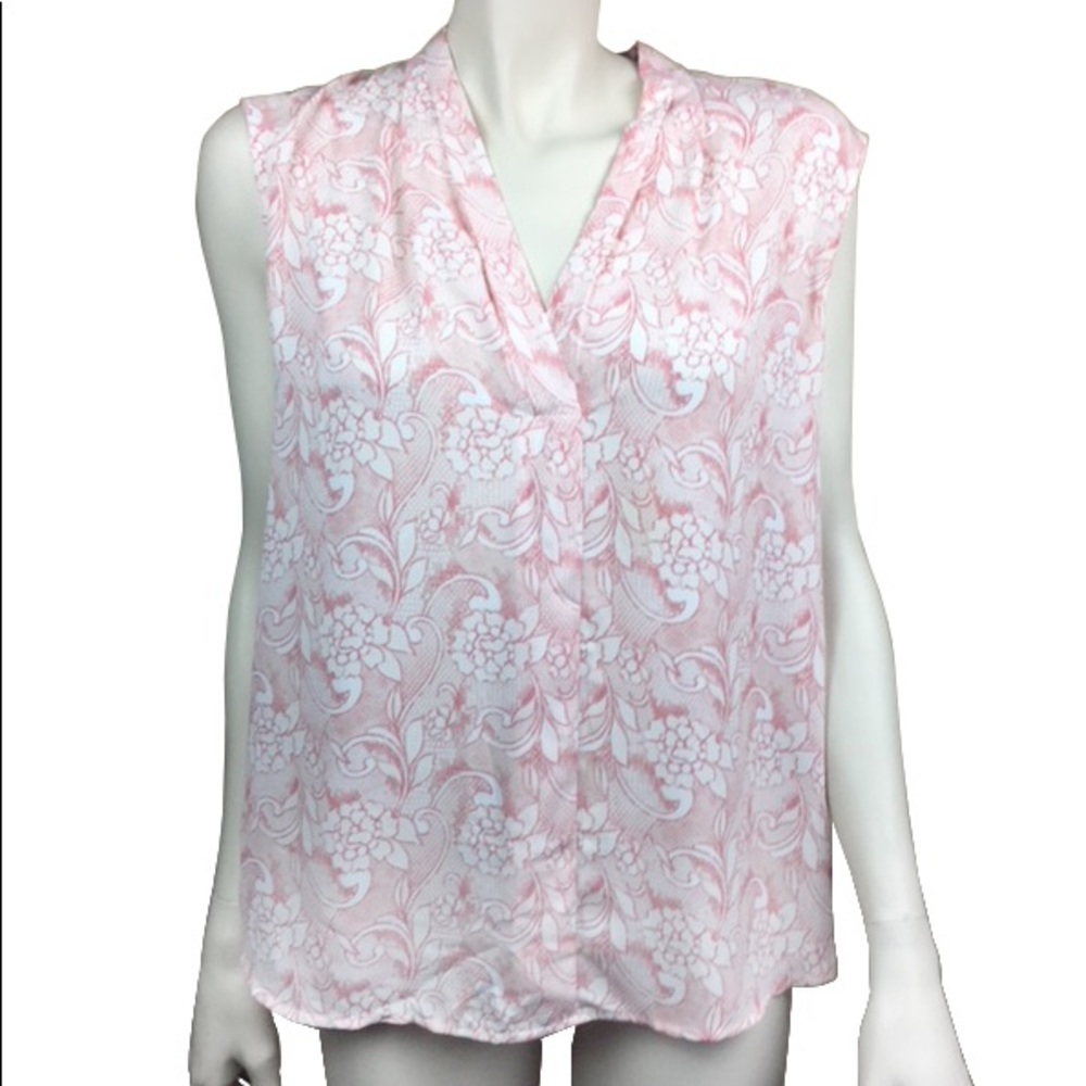 Halogen Pink & White Floral Blouse